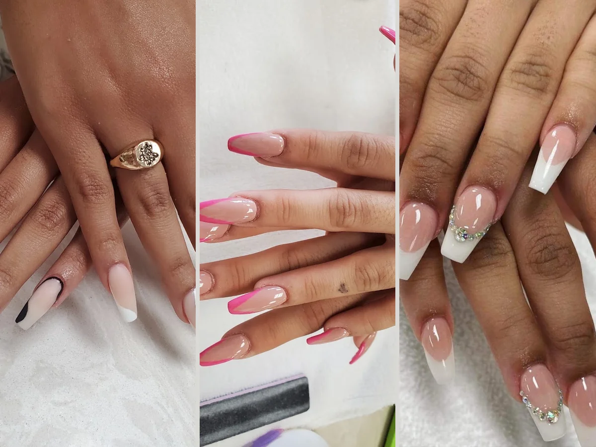 Clean salon station with manicure tools